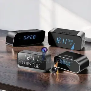 Home Motion Watcher WiFi Alarm Table Clock Hidden Spy Camera