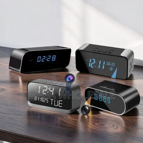 Home Motion Watcher WiFi Alarm Table Clock Hidden Spy Camera