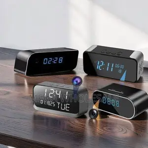 Full HD Indoor Monitor WiFi Alarm Table Clock Hidden Spy Camera