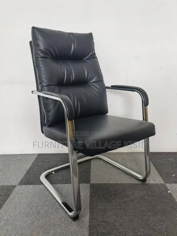 Office Chair; Modern Executive Leather Guest Chair