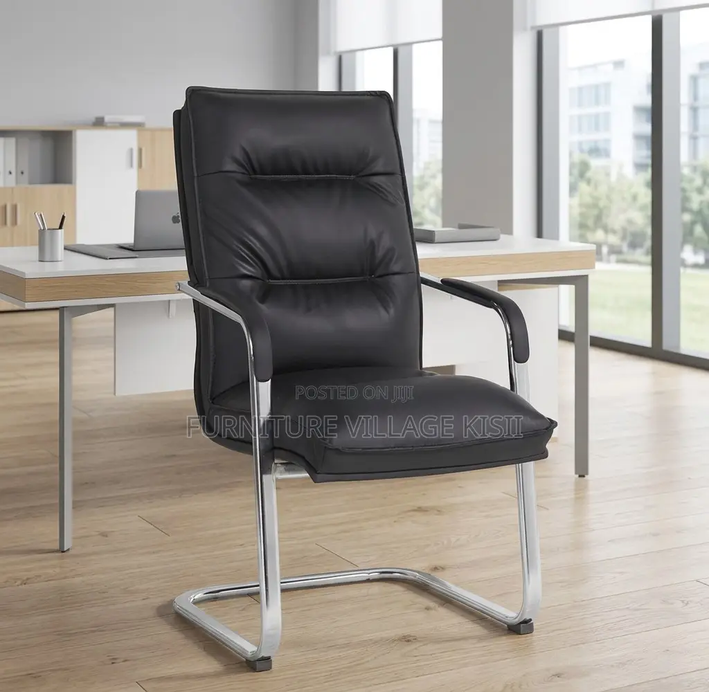 Office Chair; Modern Executive Leather Guest Chair
