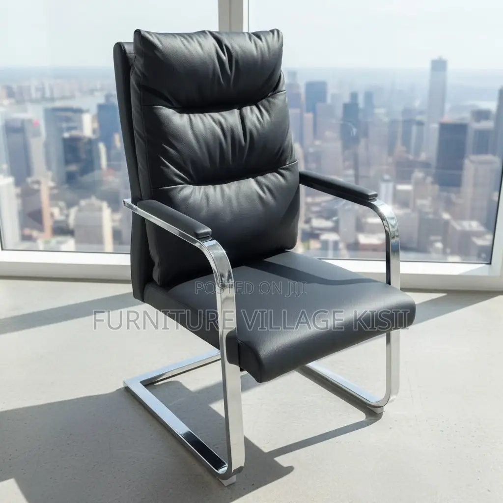 Office Chair; Modern Executive Leather Guest Chair