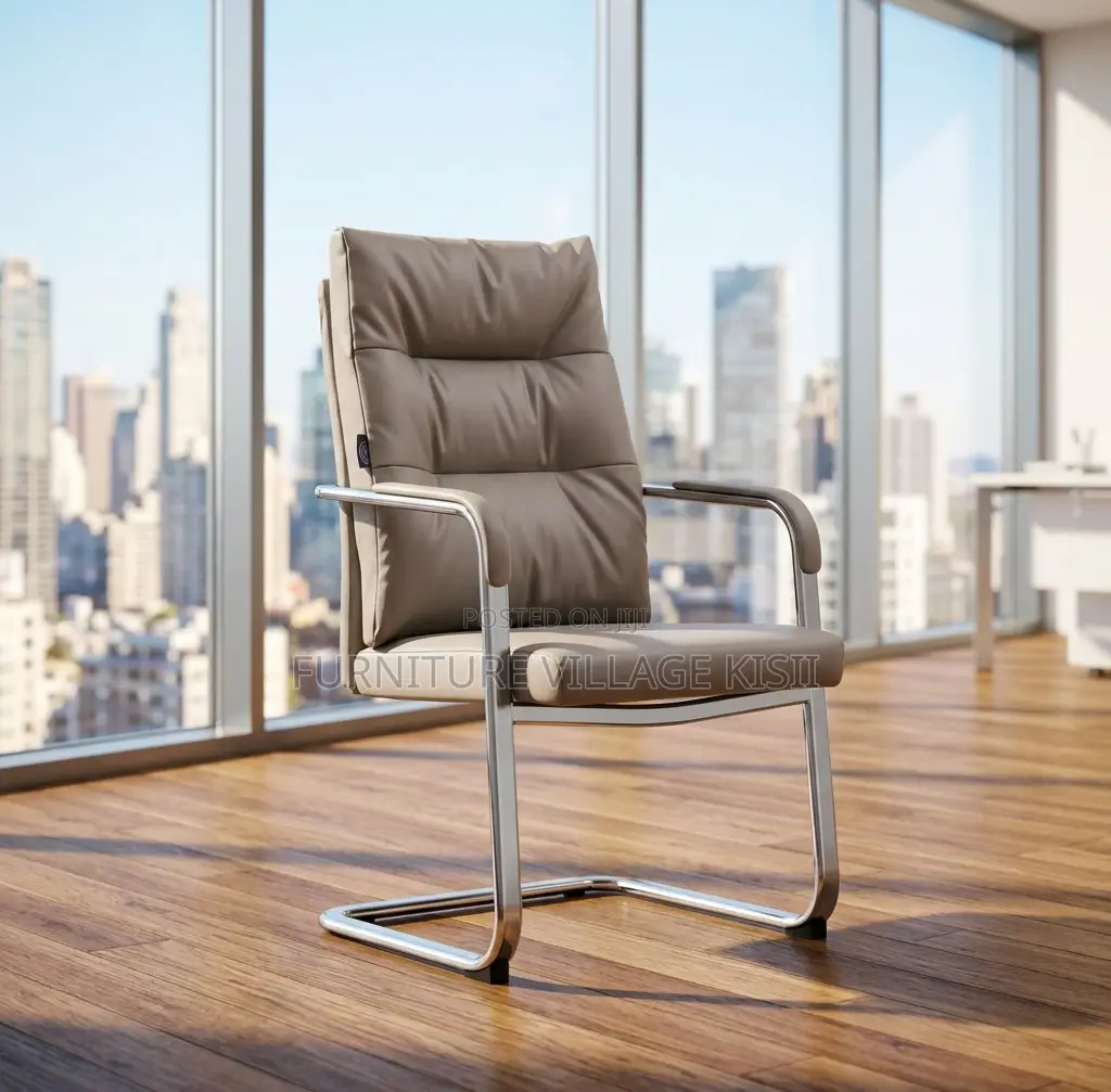 Office Chair; Modern Executive Leather Guest Chair