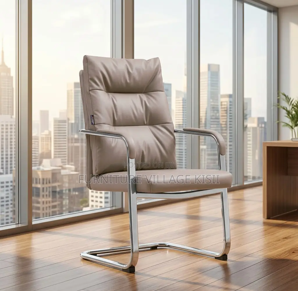 Office Chair; Modern Executive Leather Guest Chair