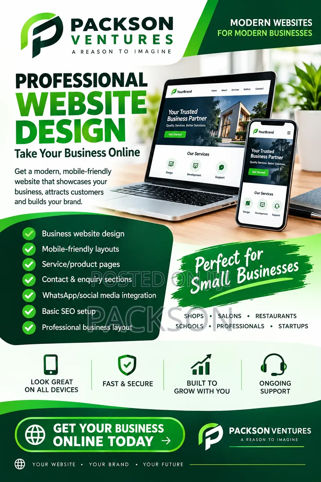 Professional Business Website Design | Mobile Friendly