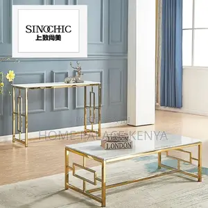 Coffee Table; Modern Transparent Glass Top Coffee Table for Lounge