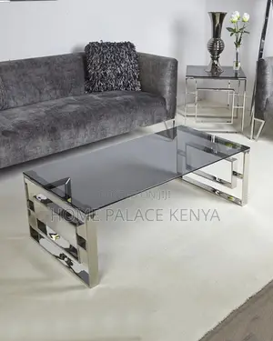 Coffee Table; Modern Transparent Glass Top Coffee Table for Lounge