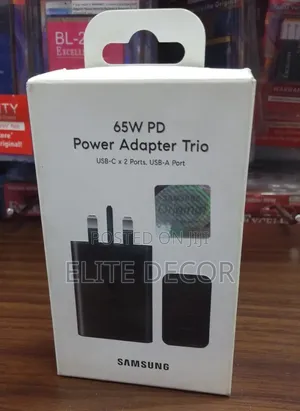 Samsung 65W PD Power Adapter Trio – 3-Port Fast Charger