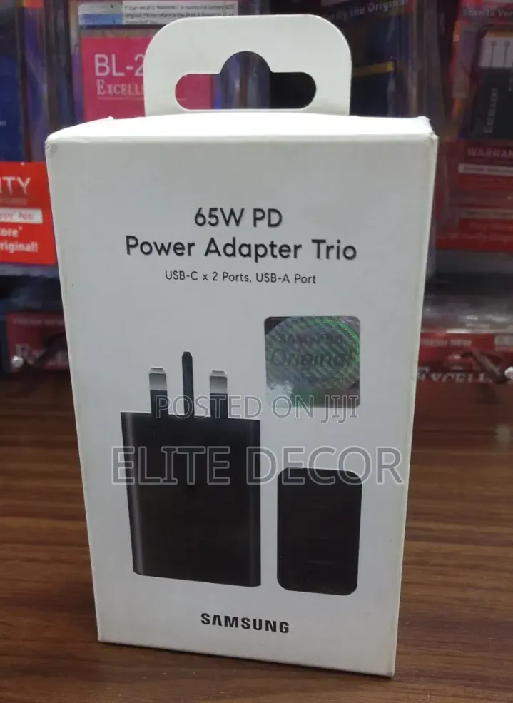 Samsung 65W PD Power Adapter Trio – 3-Port Fast Charger