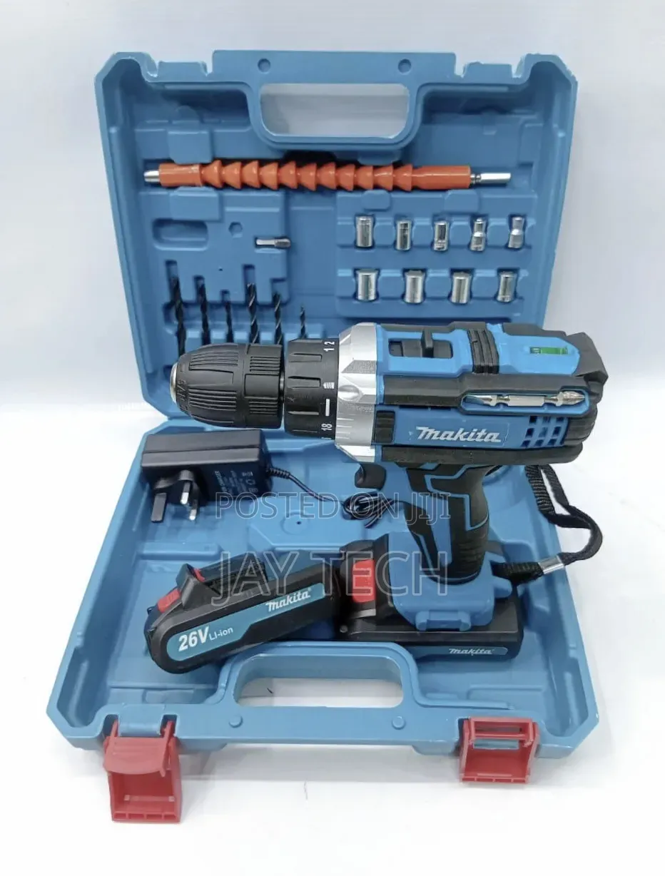 Heavy Duty Makita 26V Cordless Electric Drill Set
