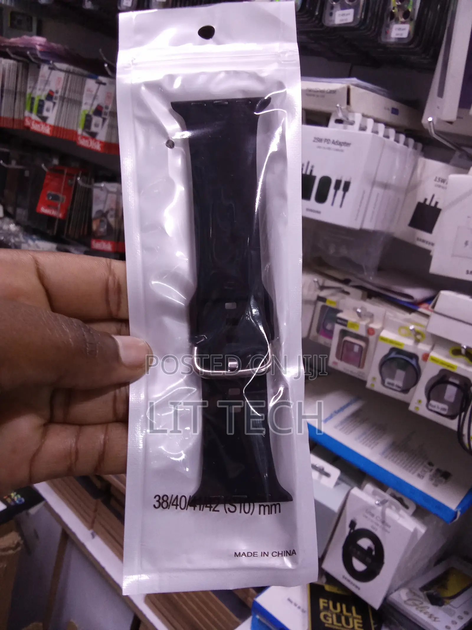 Apple Watch Silicone Sport Strap - Black - 38/40/41/42mm (S10)