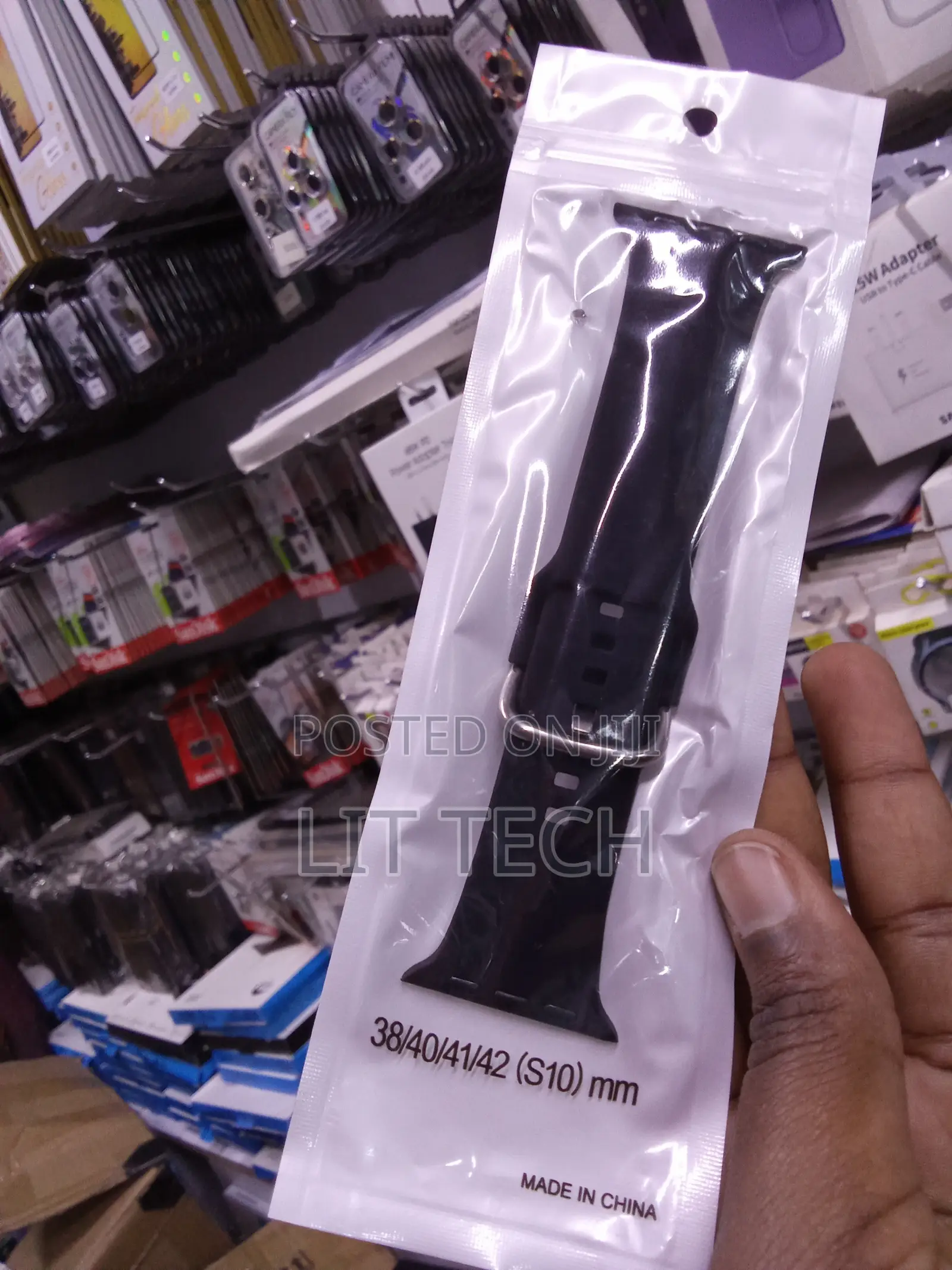 Apple Watch Silicone Sport Strap - Black - 38/40/41/42mm (S10)