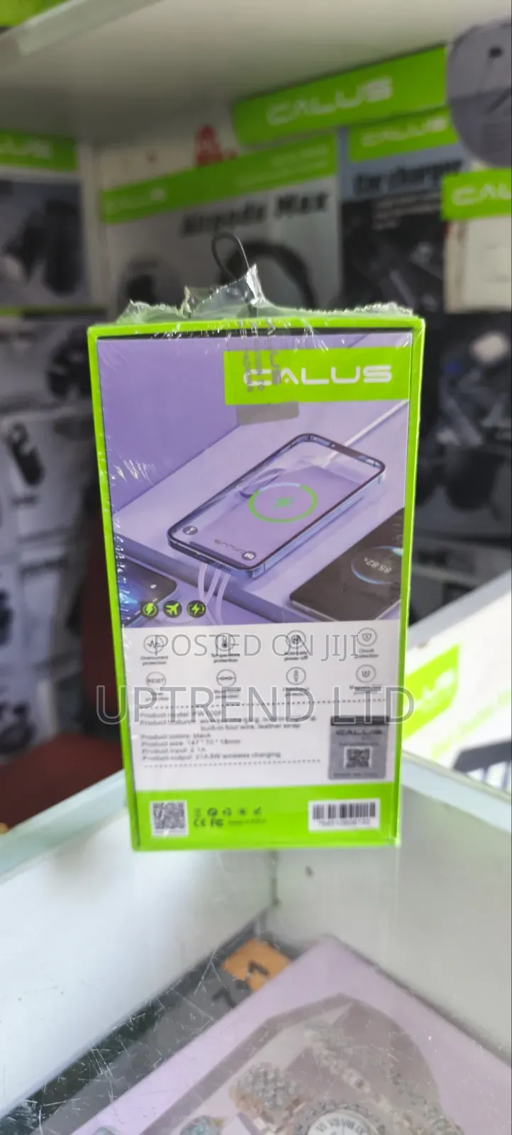 White Calus White Powerbank 10,000mAh With Cables