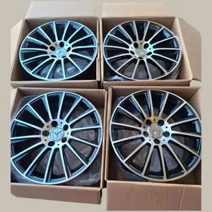 Size 20 Rims for Mercedes Benz ( Black-Silver - Multispoke Wheels)