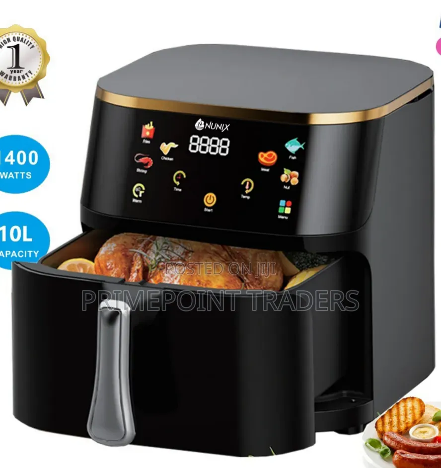 Nunix 10L Digital Air Fryer – Large Capacity, Fast Healthy Cooking