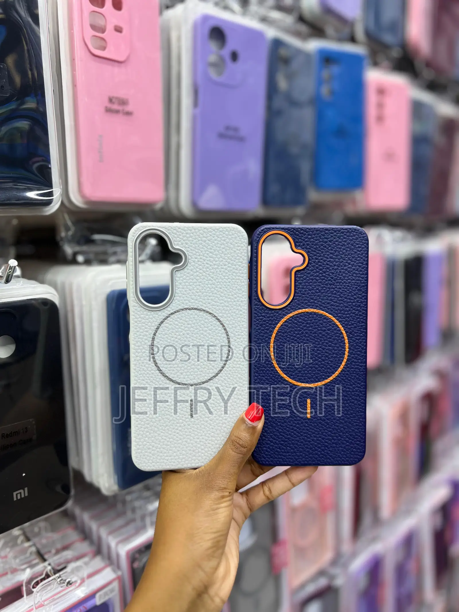 Lychee Texture Faux-Leather MagSafe CasesSamsung Galaxy A36