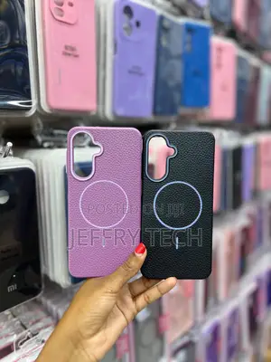 Lychee Texture Faux-Leather MagSafe CasesSamsung Galaxy A36