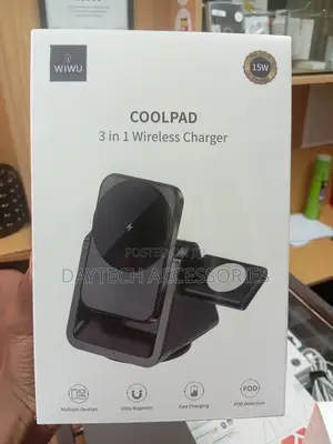 The WiWU Coolpad 3-in-1 Wireless Charger (Wi-W018) 15W Fast-Charging