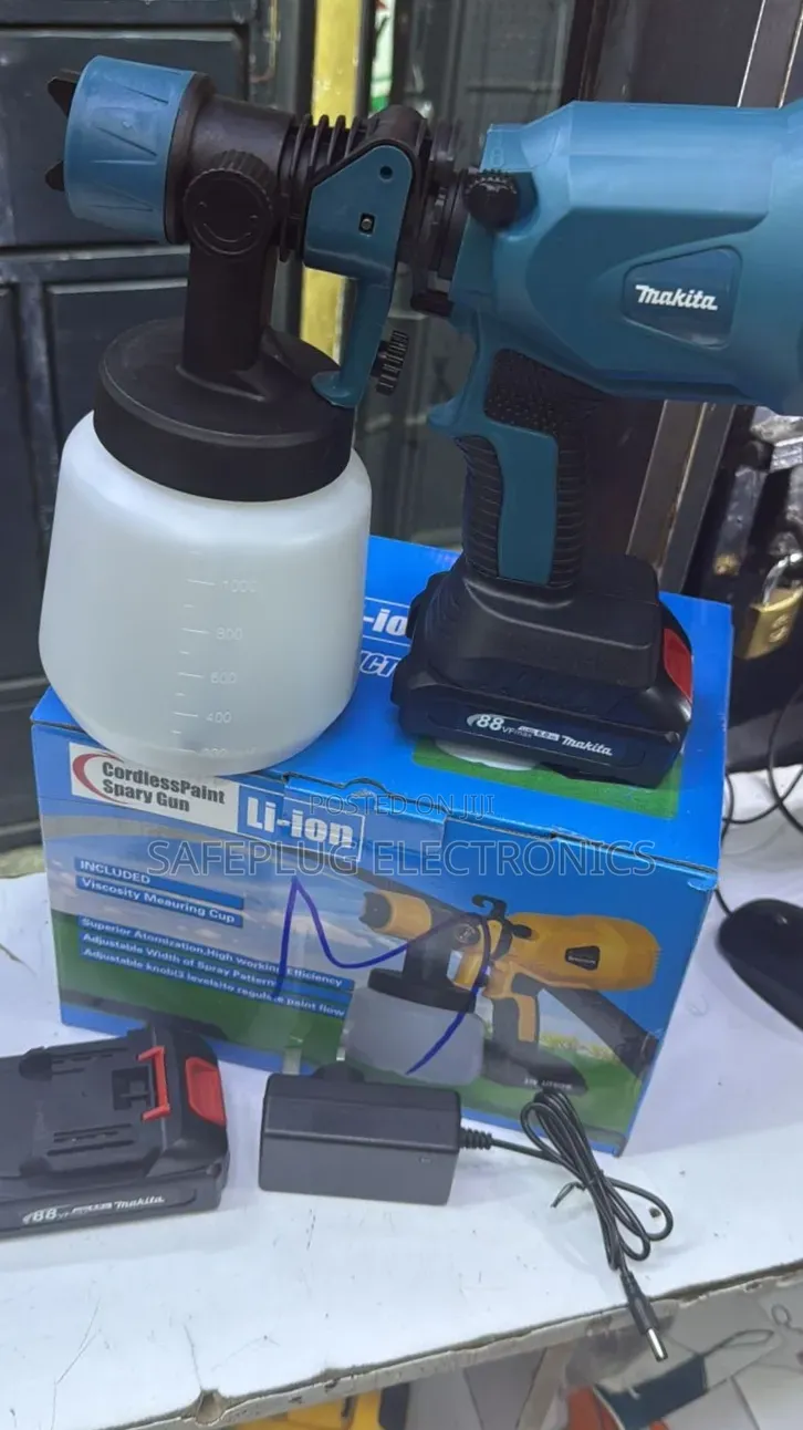 Makita 88Vf Cordless Paint Spray Gun Kit (2 Batteries + Charger