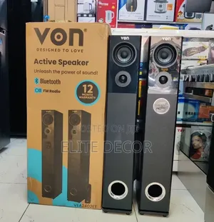 Von 2.0ch Vea2402et Active Tallboy Speakers – 240w RMS