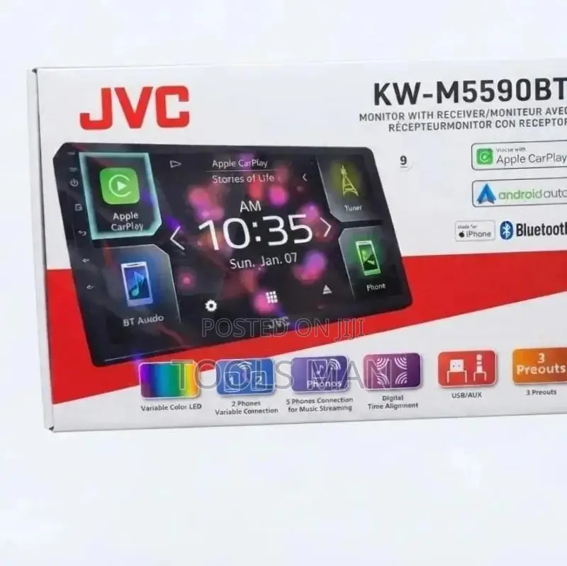 JVC Apple Car Play Android Auto 6.8" Bluetooth Car Screen.KW-M5590BT