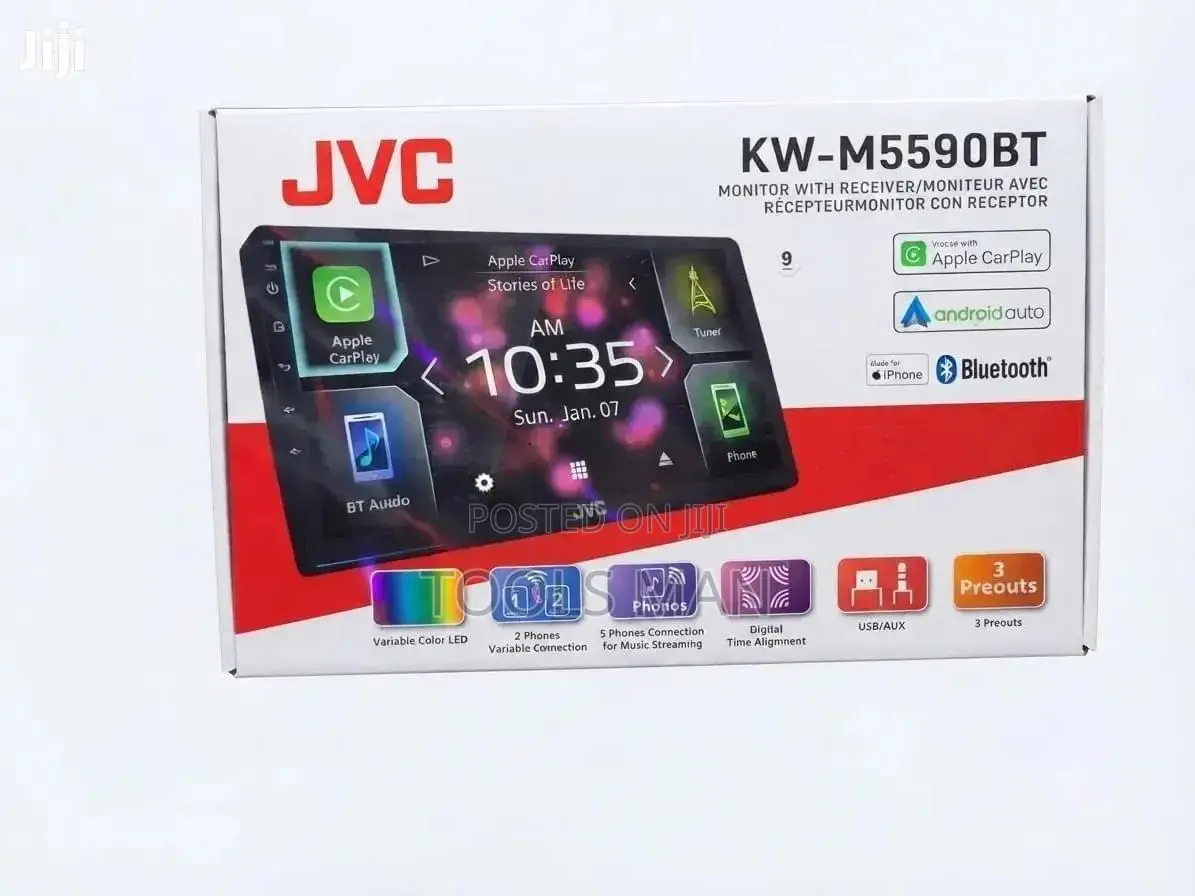 JVC Apple Car Play Android Auto 6.8" Bluetooth Car Screen.KW-M5590BT