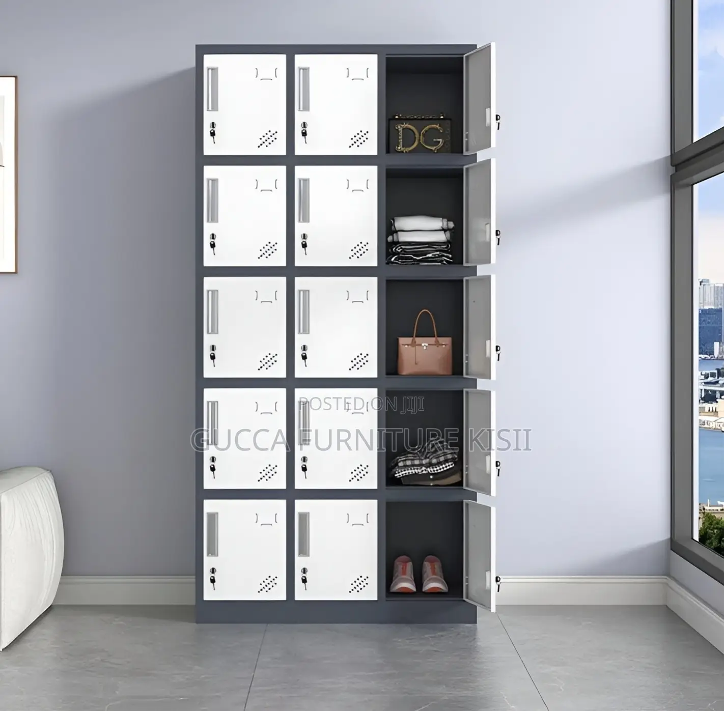 15 Door Standard Gauge Metallic Locker