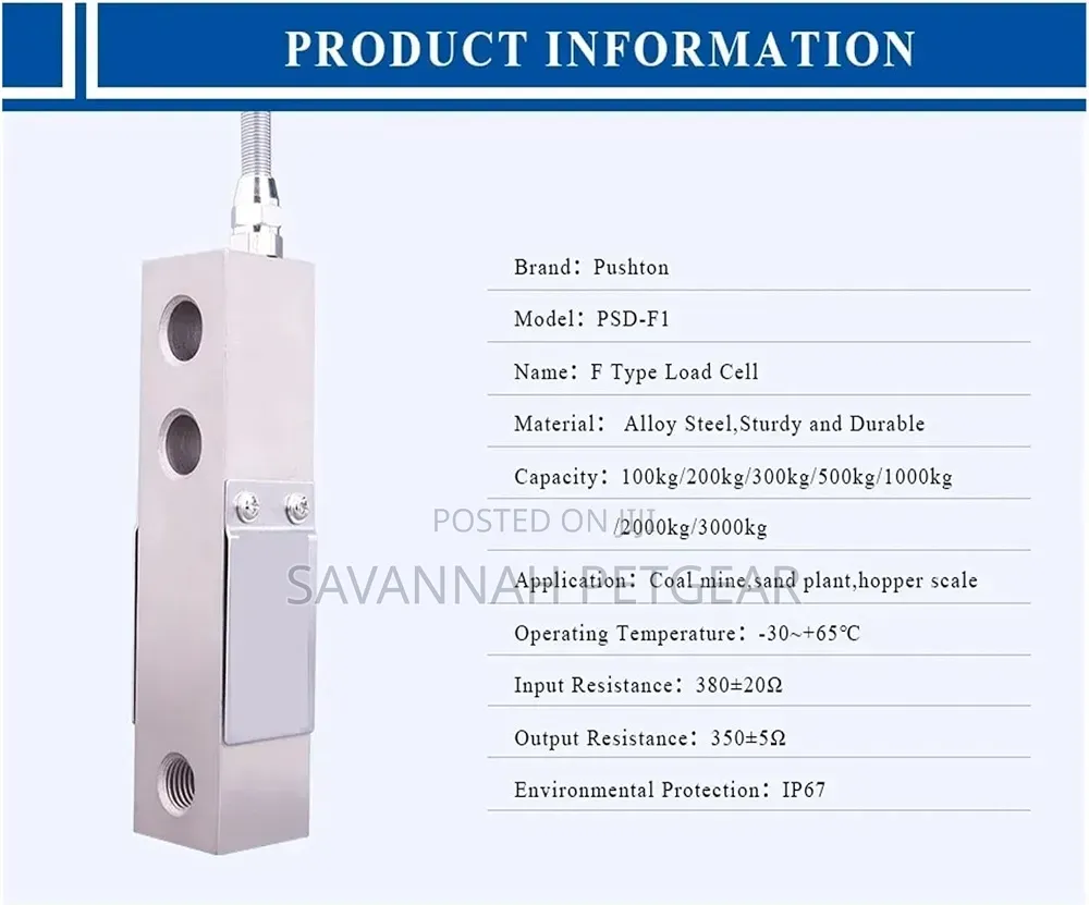Load Cell Weighing Sensor for Animal Weighing Scales F1 2000KG - 4pcs