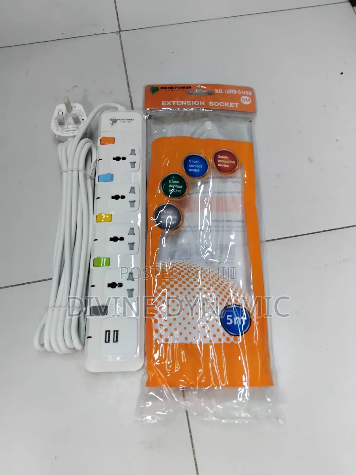 Extension Socket URB-5-USB