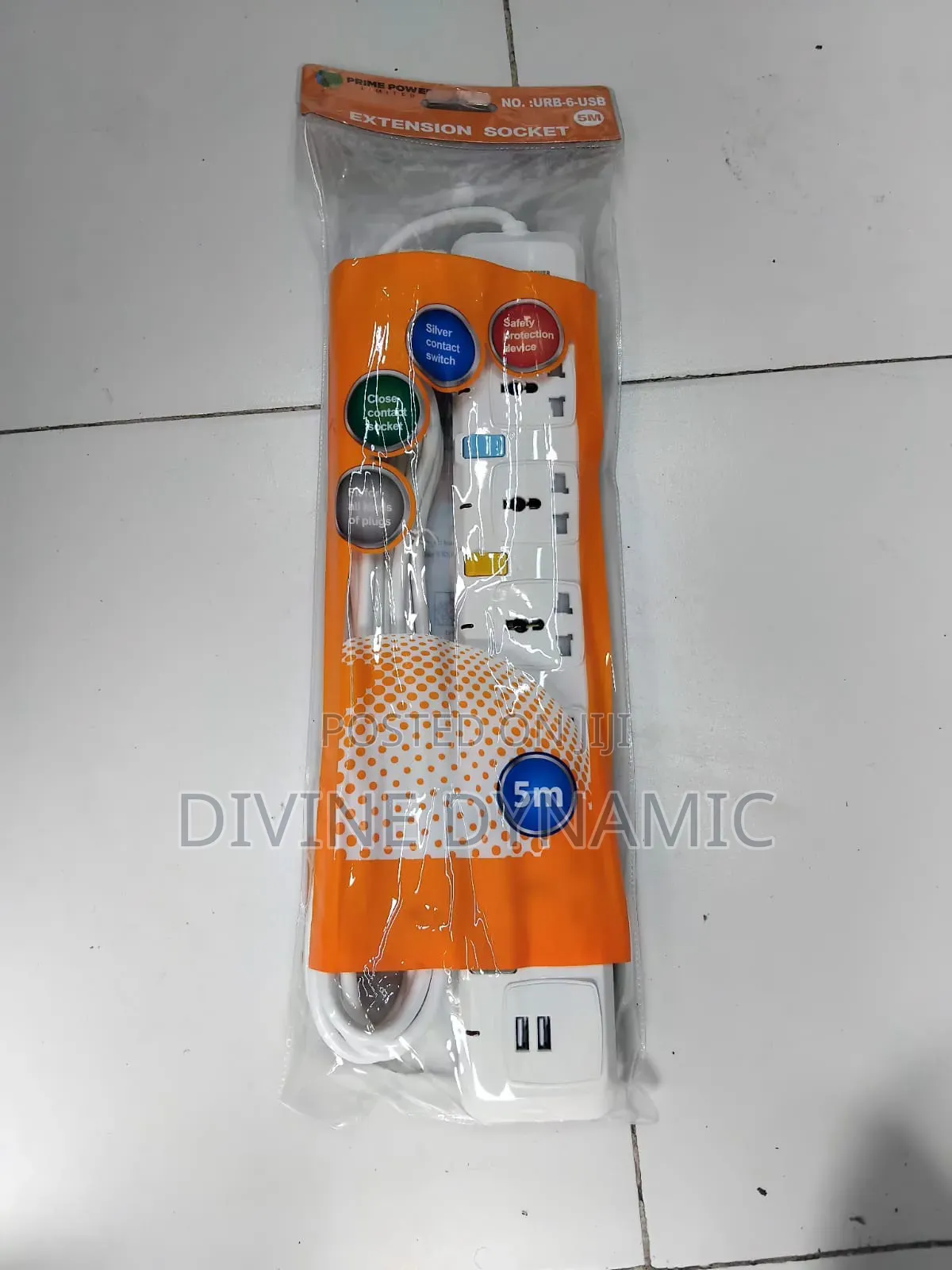 Extension Socket URB-5-USB