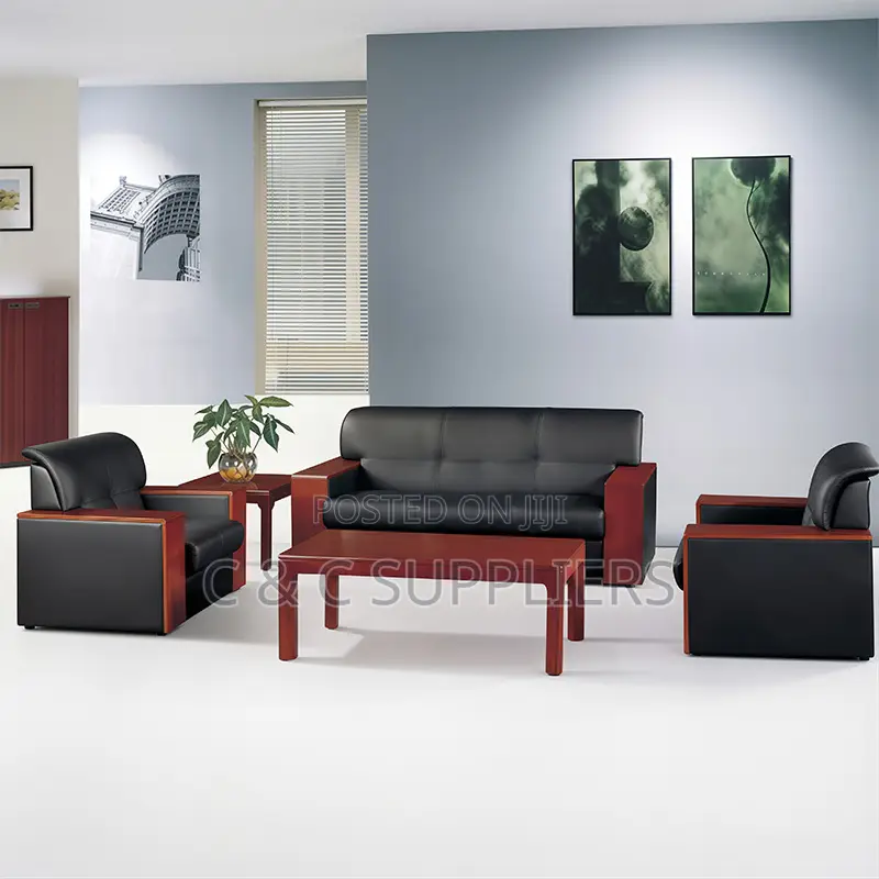 5-Seater Leather Clinic Reception Sofa