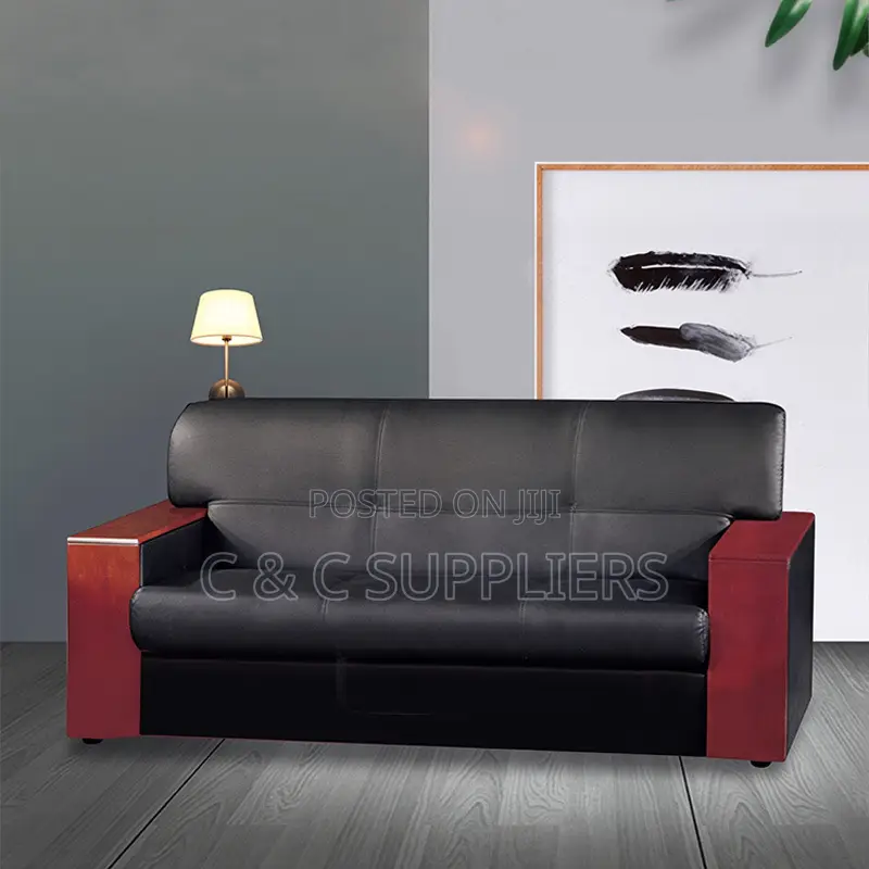 5-Seater Leather Clinic Reception Sofa