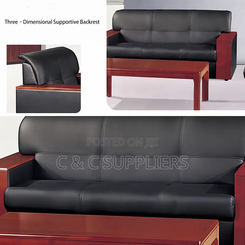 5-Seater Leather Clinic Reception Sofa
