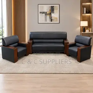 5-Seater Leather Clinic Reception Sofa