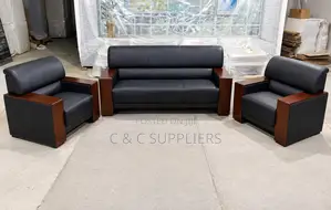 5-Seater Leather Clinic Reception Sofa