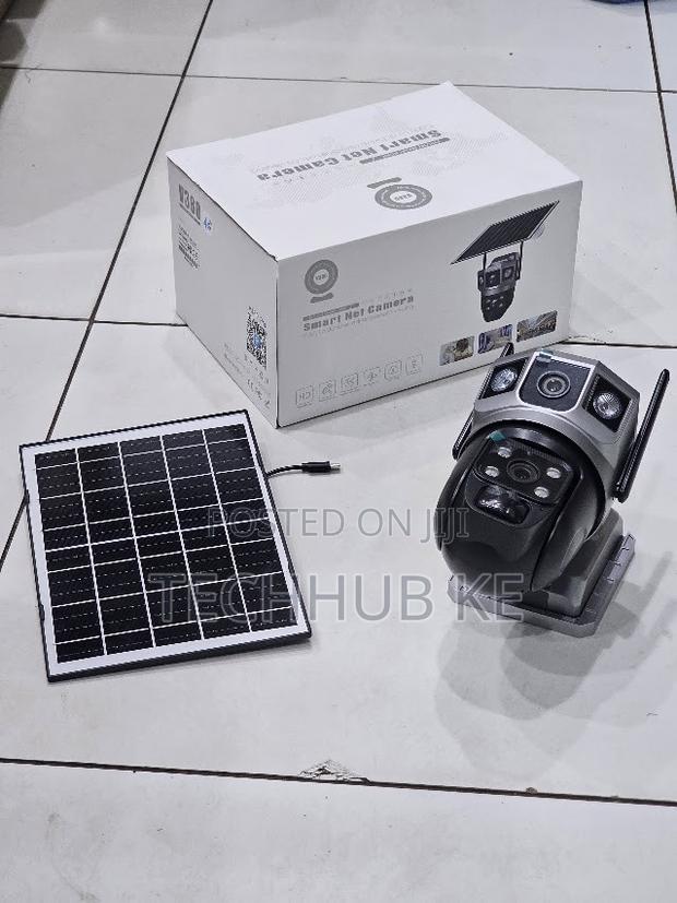 Wireless 4g Simcard Solar Powered CCTV Camera With Dual Lens