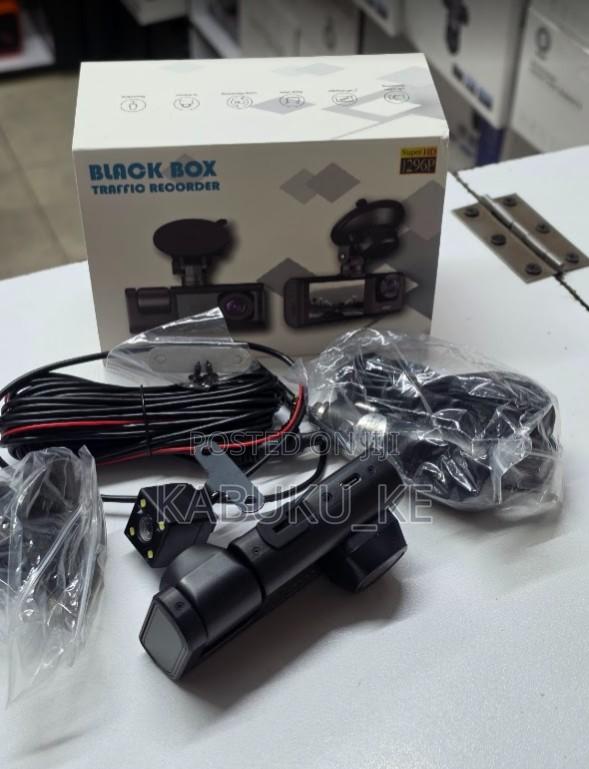3 in 1 Black Box Traffic Recorder Dash Cam for Vehicle With Rear Cam