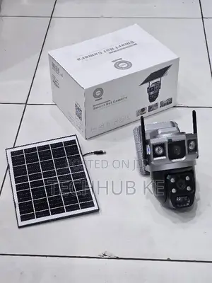 Dual Lens Solar Powered CCTV Camera With 4g Simcard Slot