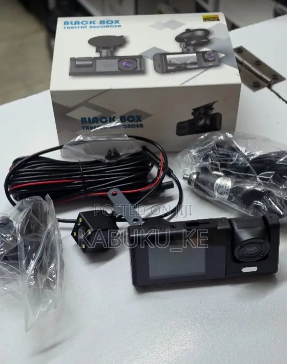 3 in 1 Black Box Traffic Recorder Dash Cam for Vehicle With Rear Cam