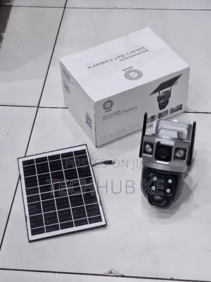 Dual Lens V380 Pro Simcard Outdoor Wireless CCTV Camera With Solar
