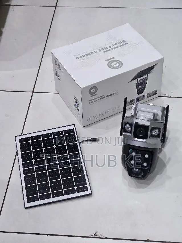 Dual Lens V380 Pro Simcard Outdoor Wireless CCTV Camera With Solar