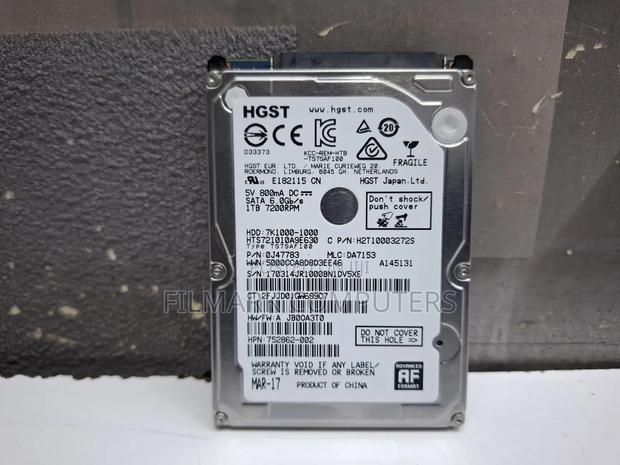 HGST 1tb 7200prm Hts721010a9e630 32mb 6gb/S Sata 2.5" Internal HDD