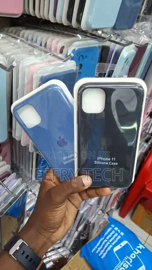 Apple iPhone 11 Silicone Blue and Black Cases for the iPhone 11