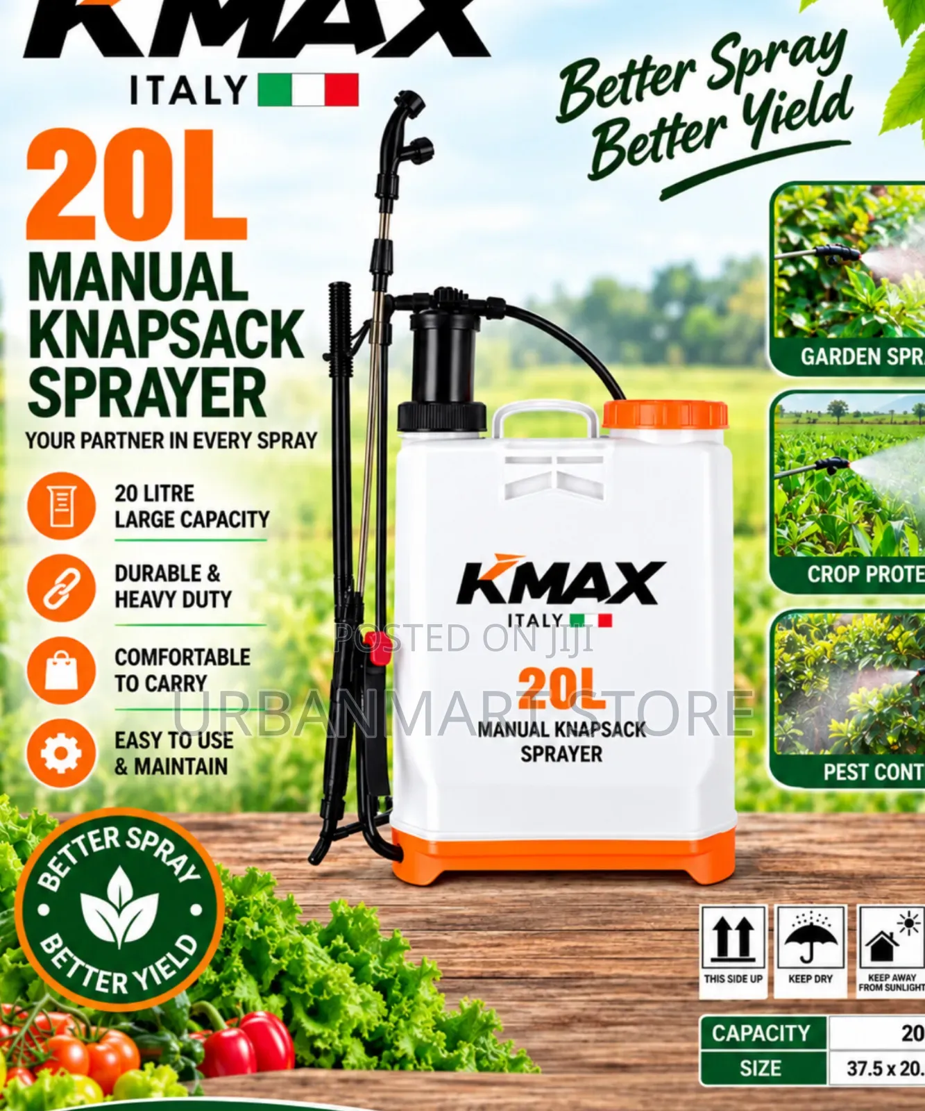 KMAX 20L Manual Knapsack Sprayer