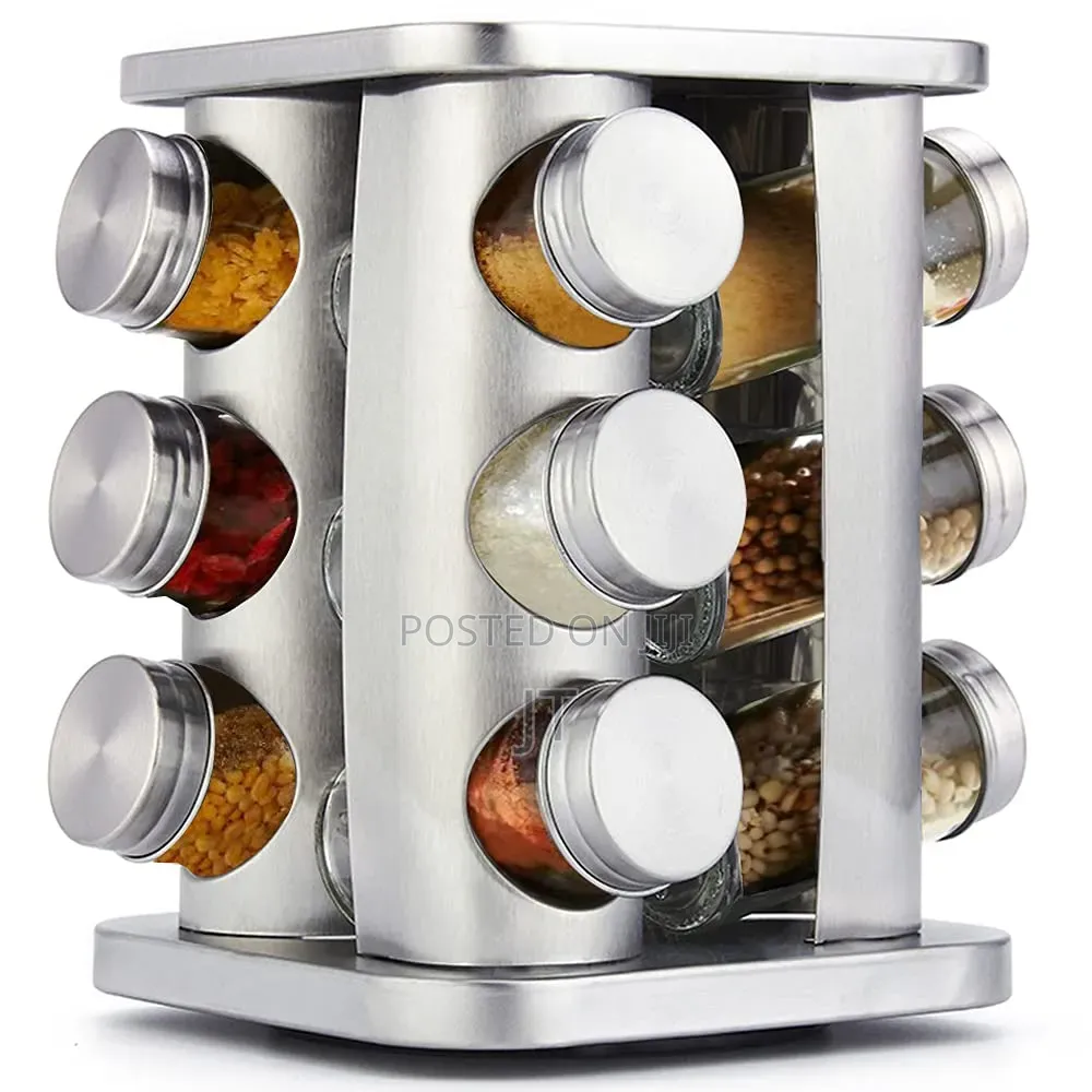 12jar Rotating Carousel Spice Rack