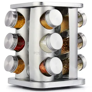 12jar Rotating Carousel Spice Rack