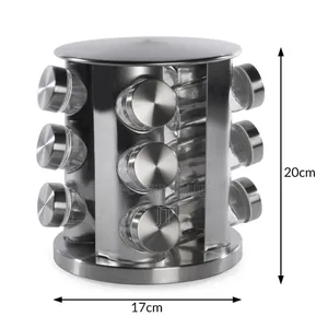 12jar Rotating Carousel Spice Rack