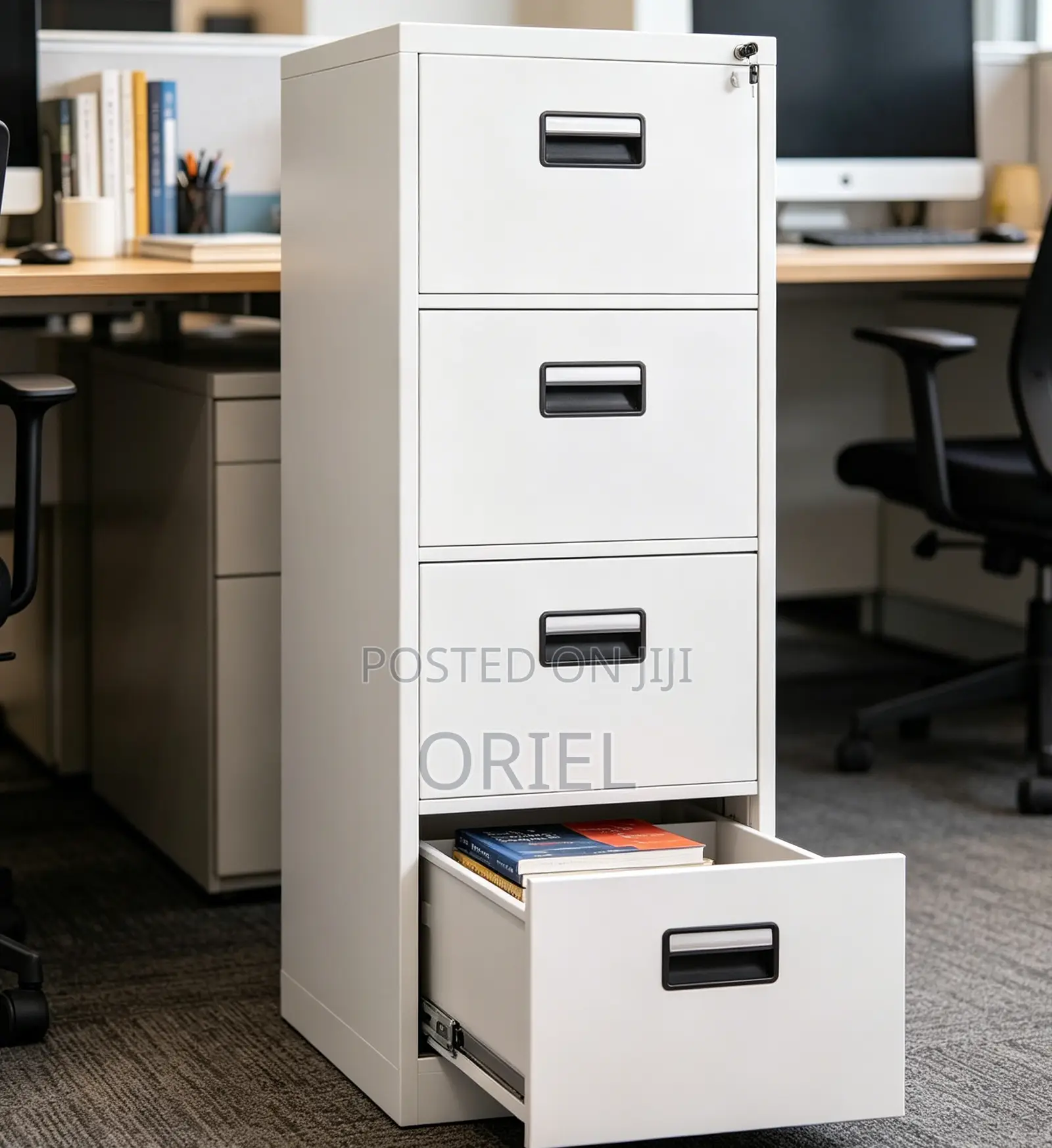 4-Drawer Office Cabinet – Modern Filing Document Storage Unit