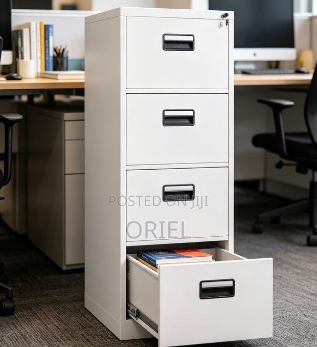 4-Drawer Office Cabinet – Modern Filing Document Storage Unit