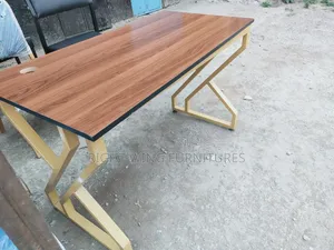 Gold Stand Metallic Stand Office Table